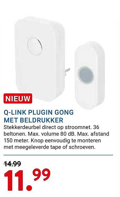 Q-LINK PLUGIN GONG MET BELDRUKKER
