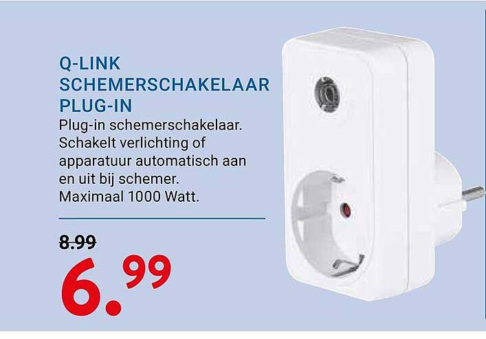 Q-LINK SCHEMERSCHAKELAAR PLUG-IN