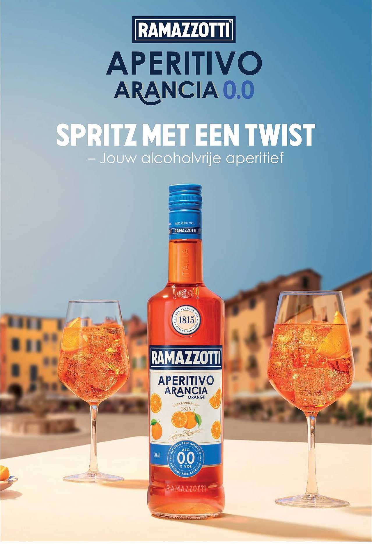 RAMAZZOTTI APERITIVO ARANCIA 0.0 SPRITZ MET EEN TWIST – Jouw alcoholvrije aperitief