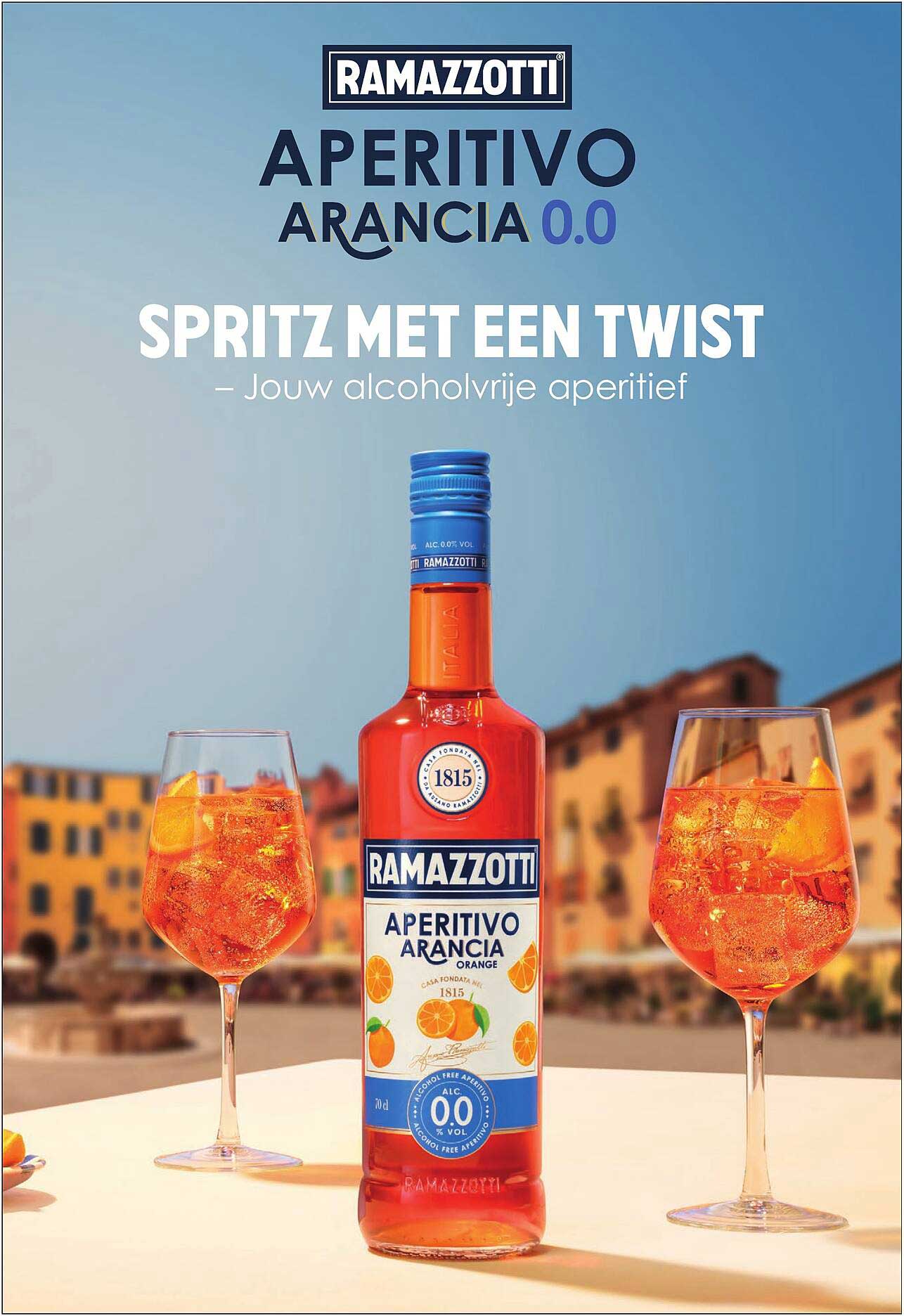 RAMAZZOTTI APERITIVO ARANCIA 0.0 SPRITZ MET EEN TWIST – Jouw alcoholvrije aperitief
