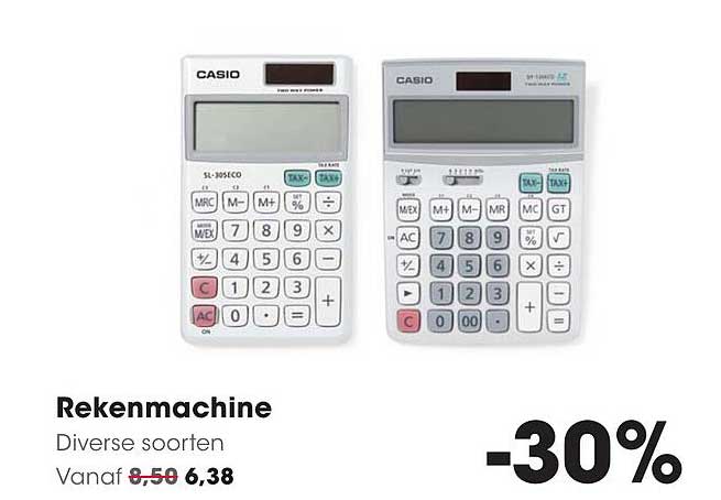 Rekenmachine Diverse soorten -30%