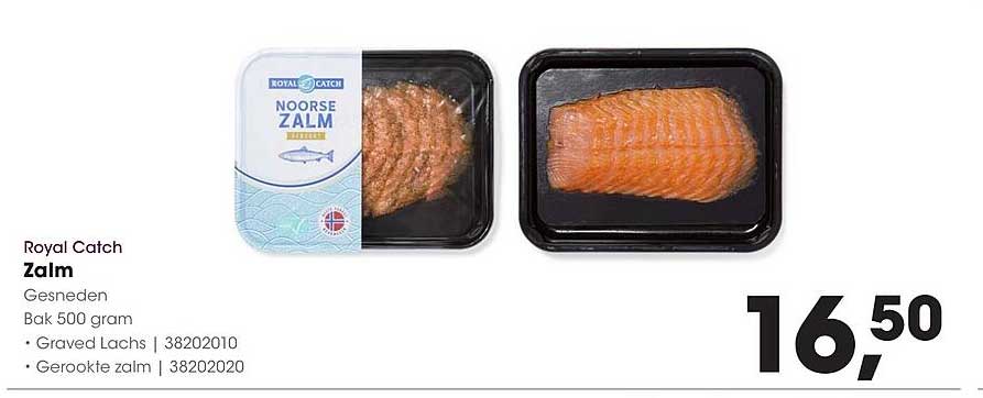 Royal Catch Zalm Gesneden Bak 500 gram