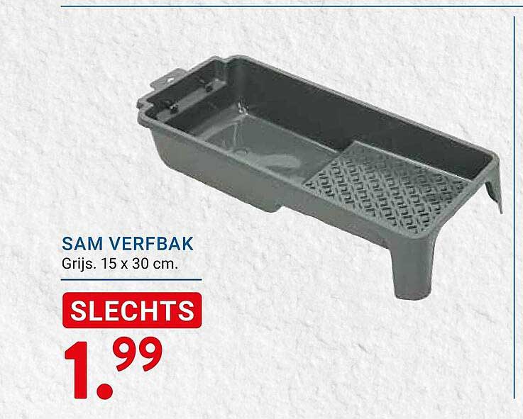 SAM VERFBAK Grijs. 15 x 30 cm.