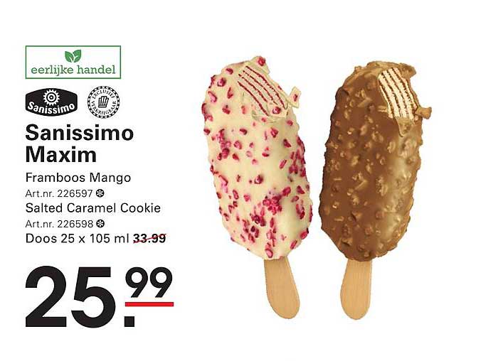 Sanissimo Maxim Framboos Mango Salted Caramel Cookie