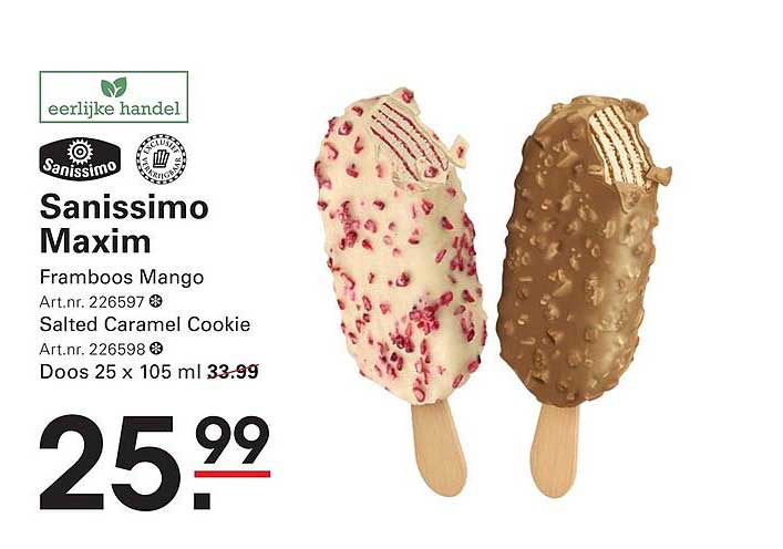 Sanissimo Maxim Framboos Mango Salted Caramel Cookie