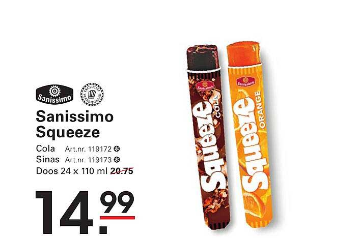 Sanissimo Squeeze Cola, Sinas Doos 24 x 110 ml