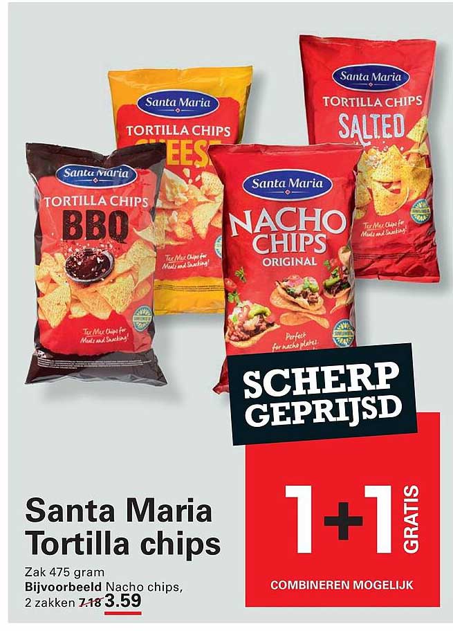 Santa Maria Tortilla chips 1+1 gratis