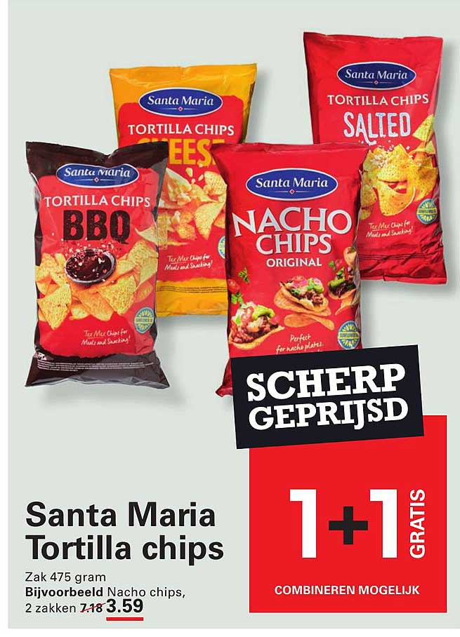 Santa Maria Tortilla chips 1+1 GRATIS