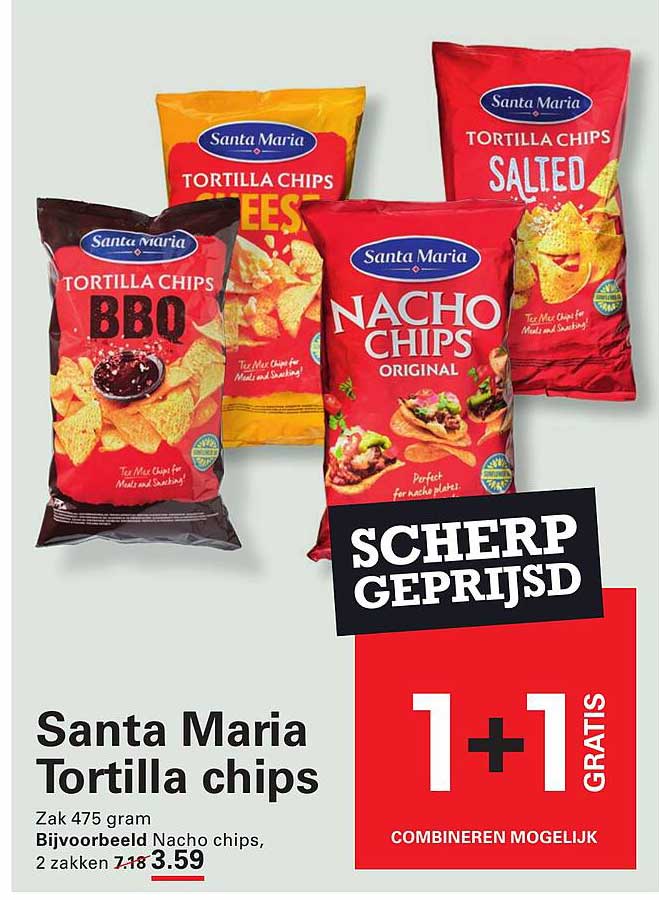 Santa Maria Tortilla chips 1+1 gratis