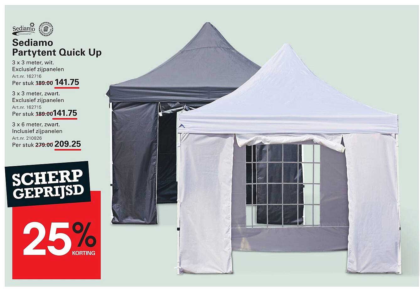 Sediamo Partytent Quick Up