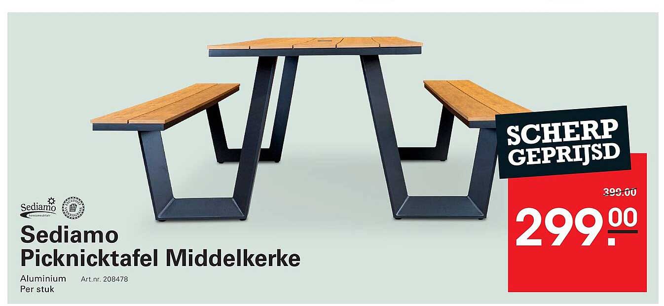 Sediamo Picknicktafel Middelkerke