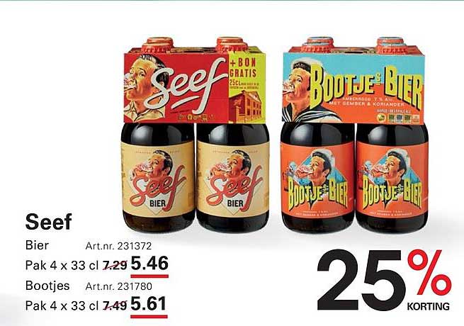 Seef Bier Pak 4 x 33 cl