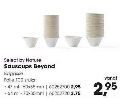 Select by Nature Sauscups Beyond Bagasse Folie 100 stuks