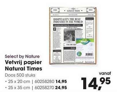 Select by Nature Vetvrij papier Natural Times