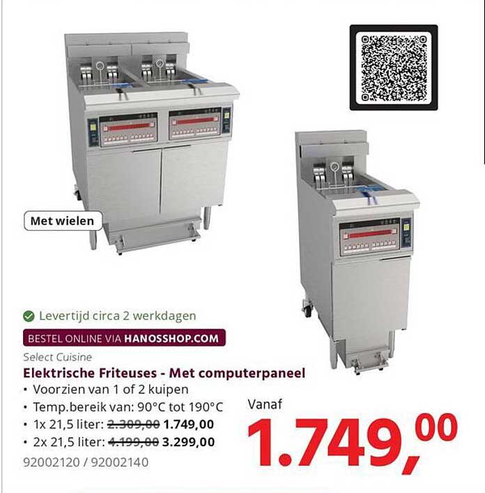 Select Cuisine Elektrische Friteuses - Met computerpaneel
