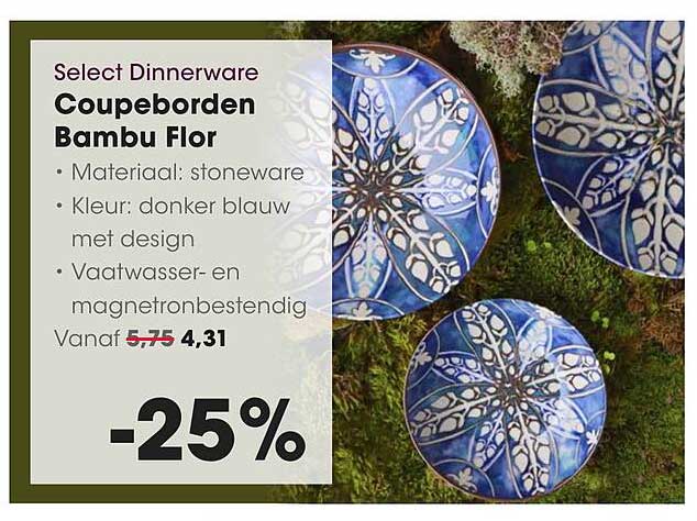 Select Dinnerware Coupborden Bambu Flor