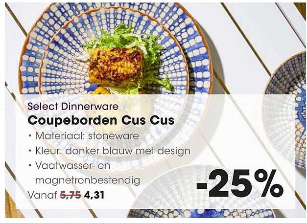 Select Dinnerware Coupeborden Cus Cus -25%