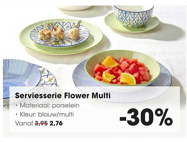 Serviesserie Flower Multi