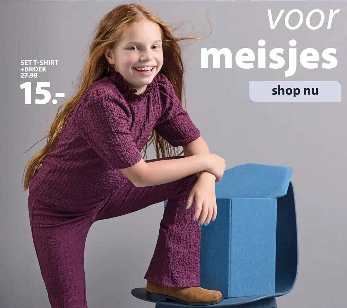 SET T-SHIRT + BROEK voor meisjes