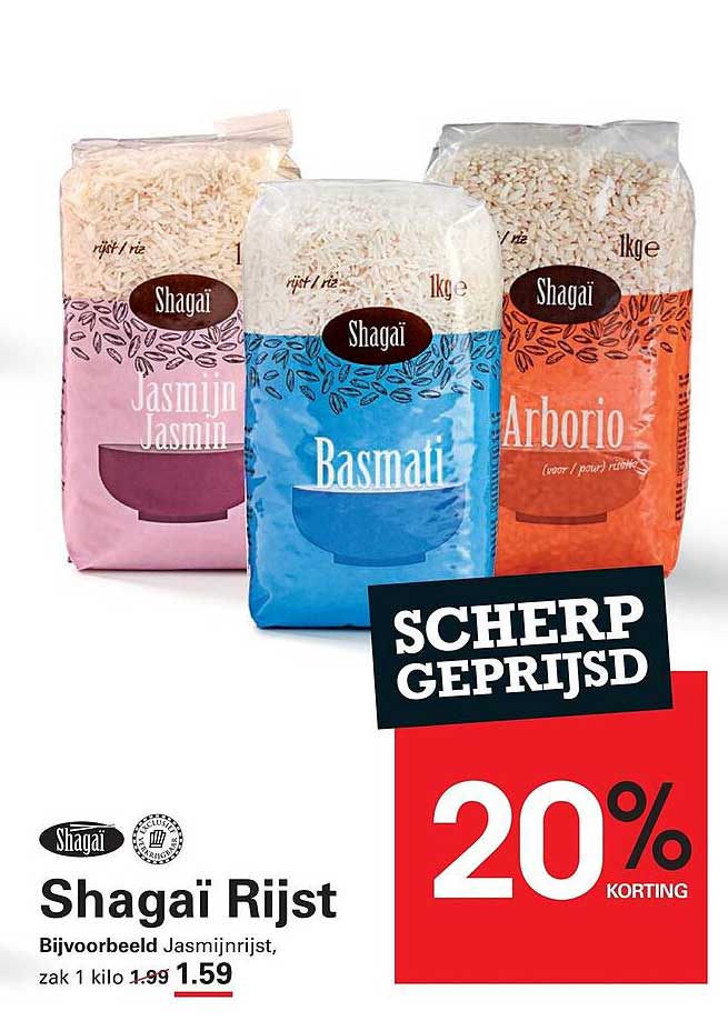 Shagai Rijst Scherp geprijsd 20% korting