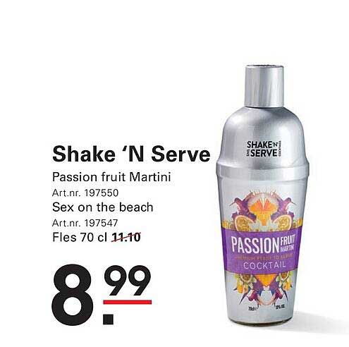 Shake ‘N Serve Passion fruit Martini Sex on the beach