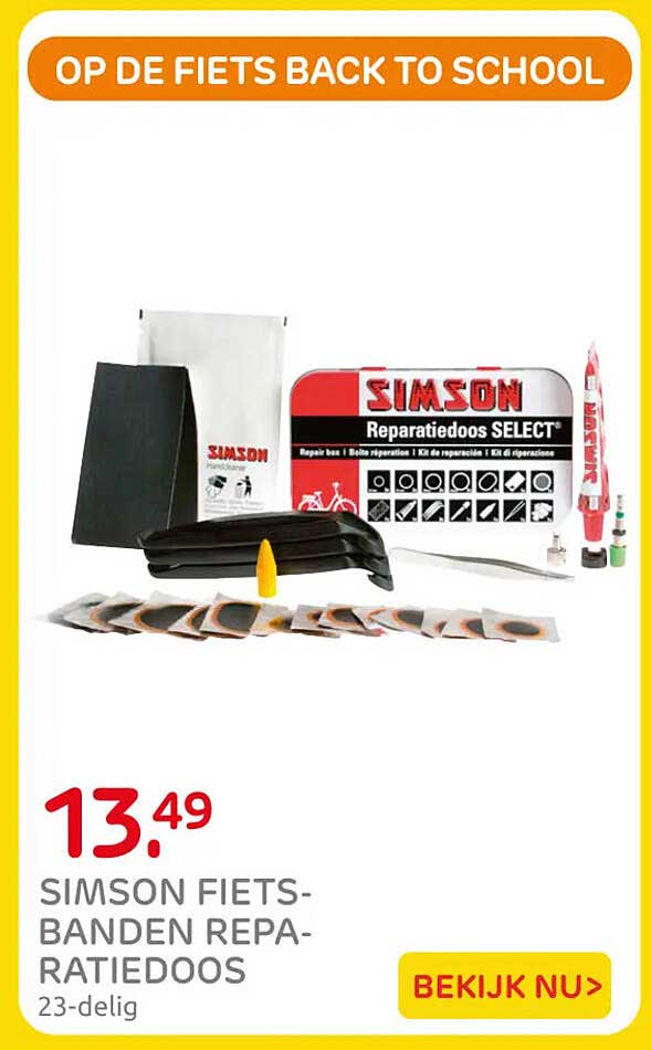 SIMSON FIETS-BANDEN REPARATIEDOOS 23-delig