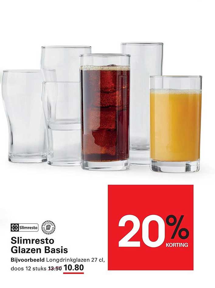 Slimresto Glazen Basis 20% korting