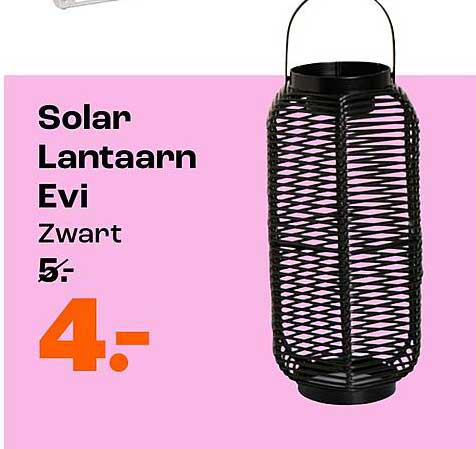 Solar Lantaarn Evi Zwart