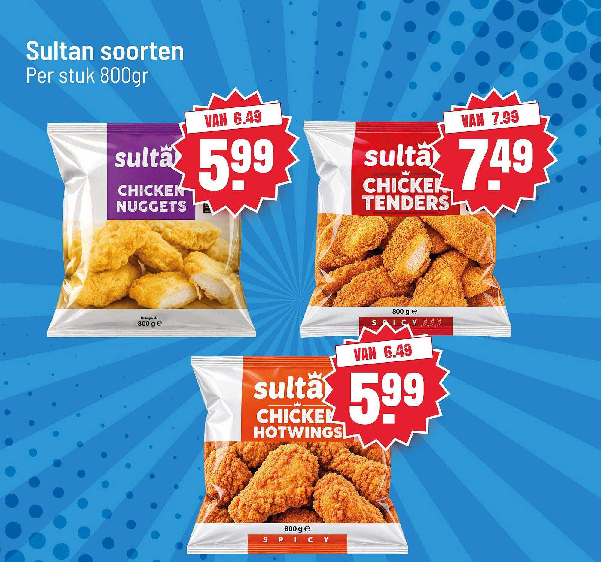 Sultan soorten Per stuk 800gr