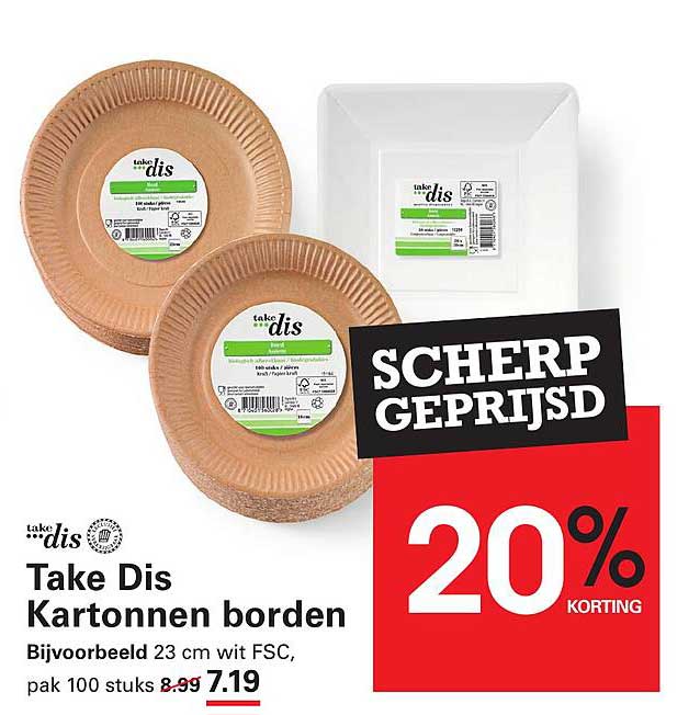 Take Dis Kartonnen borden