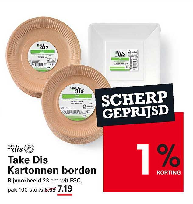 Take Dis Kartonnen borden