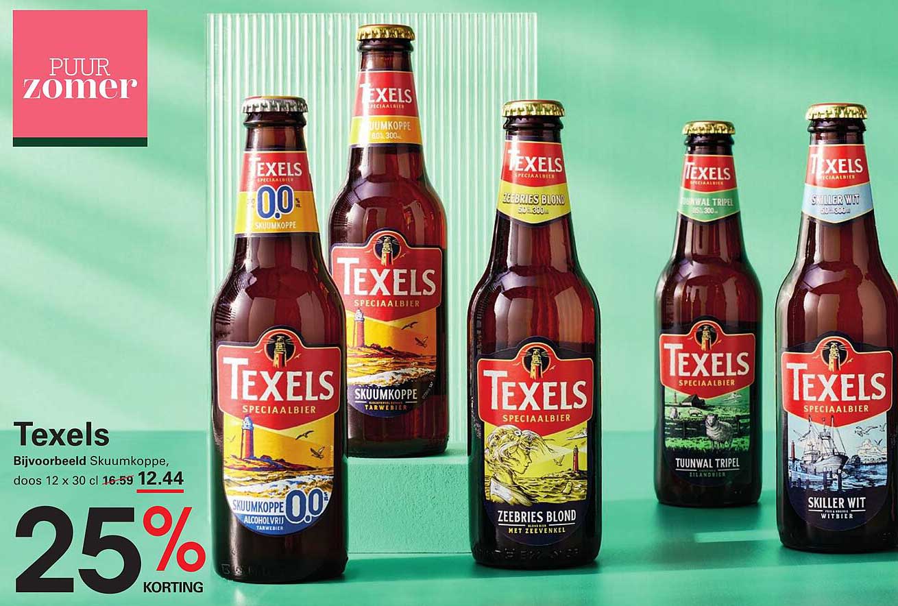 Texels Bijvoorbeeld Skuumkoppe, doos 12 x 30 cl 25% KORTING