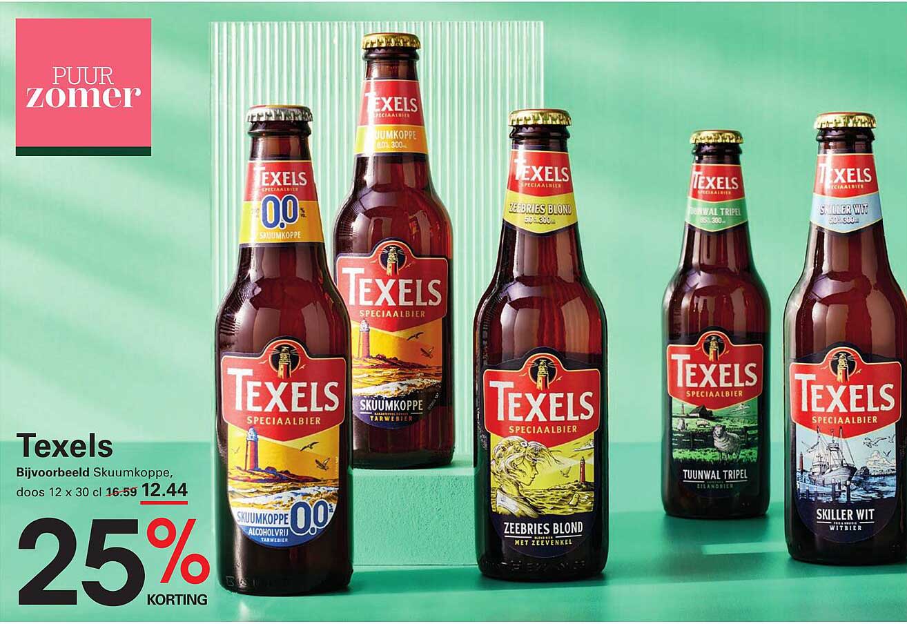 Texels Bijvoorbeeld Skuumkoppe, doos 12 x 30 cl 25% KORTING