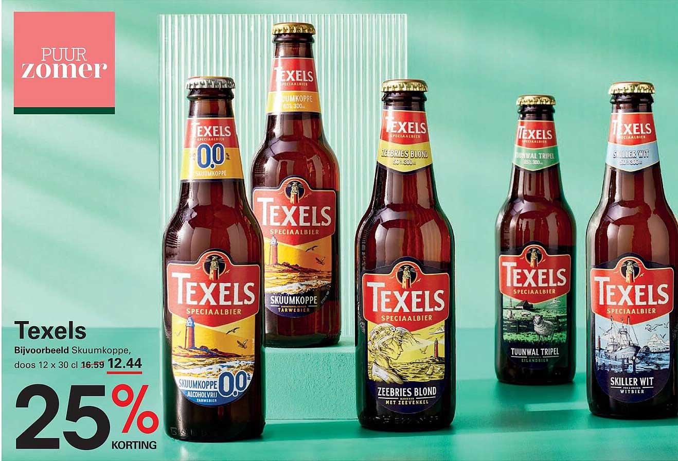 Texels Bijvoorbeeld Skuumkoppe, doos 12 x 30 cl 25% korting
