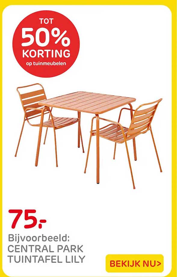 TOT 50% KORTING op tuinmeubelen