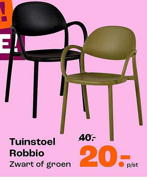 Tuinstoel Robbio Zwart of groen