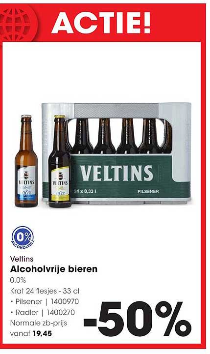 Veltins Alcoholvrije bieren -50%