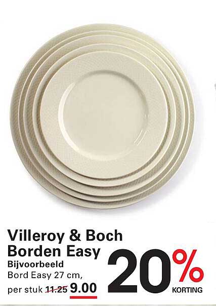 Villeroy & Boch Borden Easy Bijvoorbeeld Bord Easy 27 cm, 20% KORTING