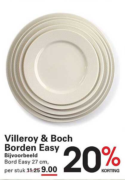 Villeroy & Boch Borden Easy Bord Easy 27 cm. 20% KORTING