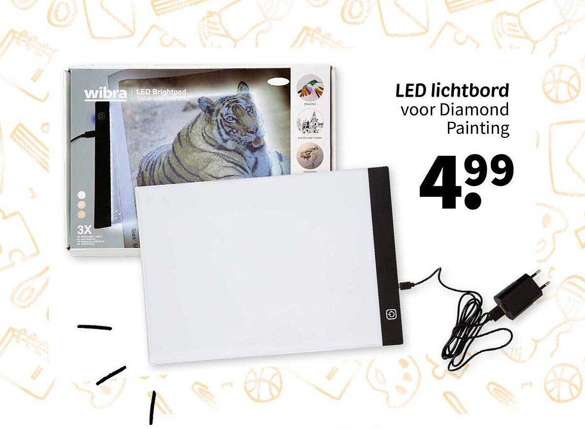 Led Lichtbord Voor Diamond Painting Aanbieding bij Wibra
