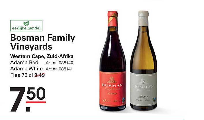 Bosman Family Vineyards Adama Red en Adama White
