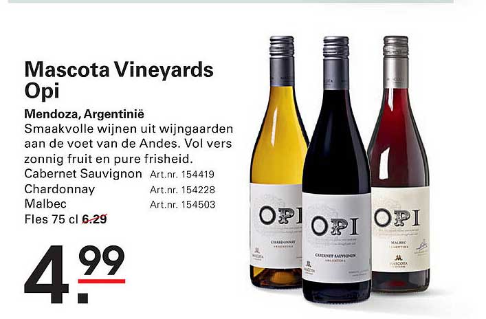 Mascota Vineyards Opi