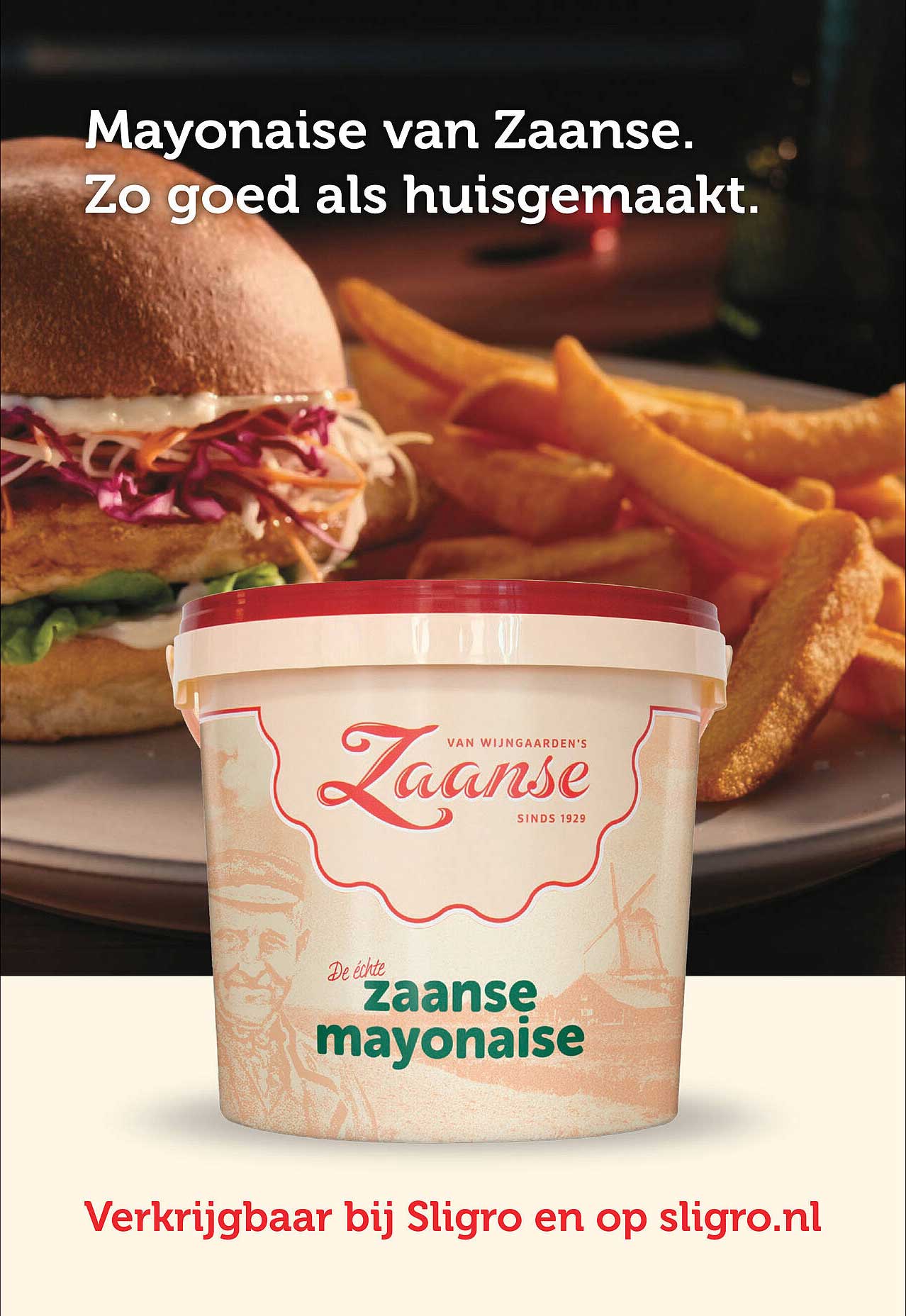 Mayonaise van Zaanse. Zo goed als huisgemaakt.