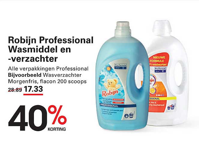 Robijn Professional Wasmiddel en -verzachter