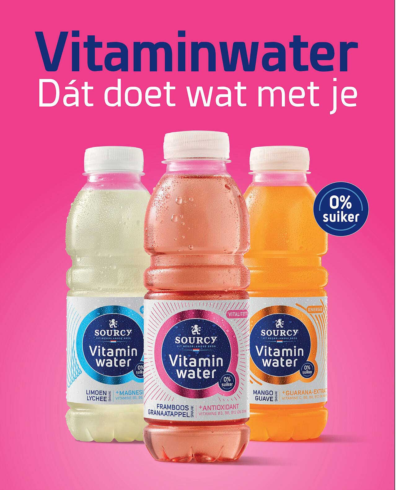 Sourcy Vitaminwater - 0% suiker