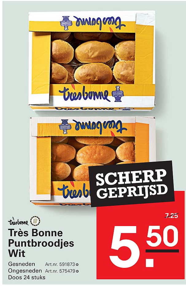 Très Bonne Puntbroodjes Wit