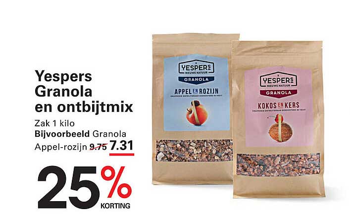 Yespers Granola en ontbijtmix