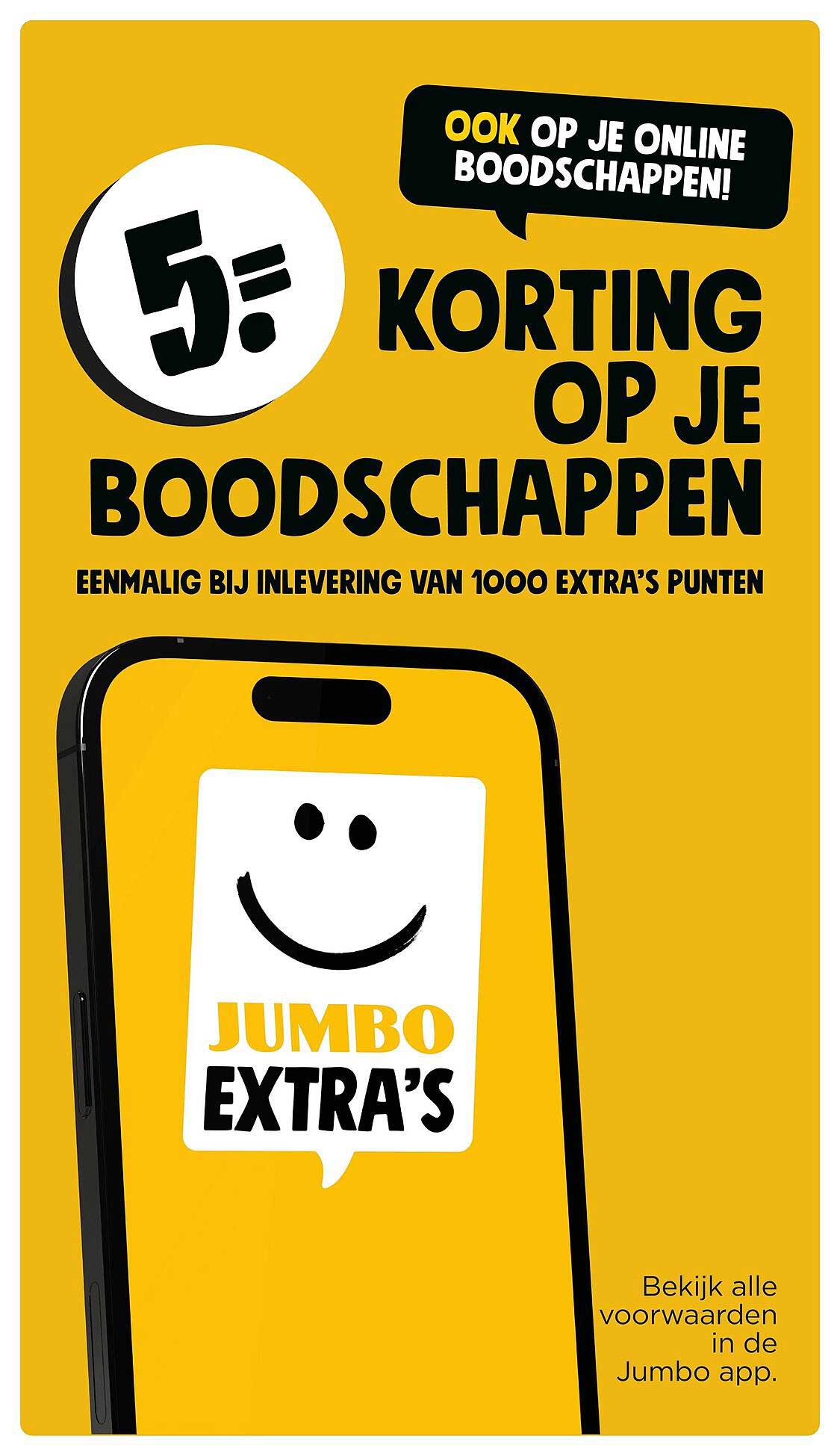 5= KORTING OP JE BOODSCHAPPEN