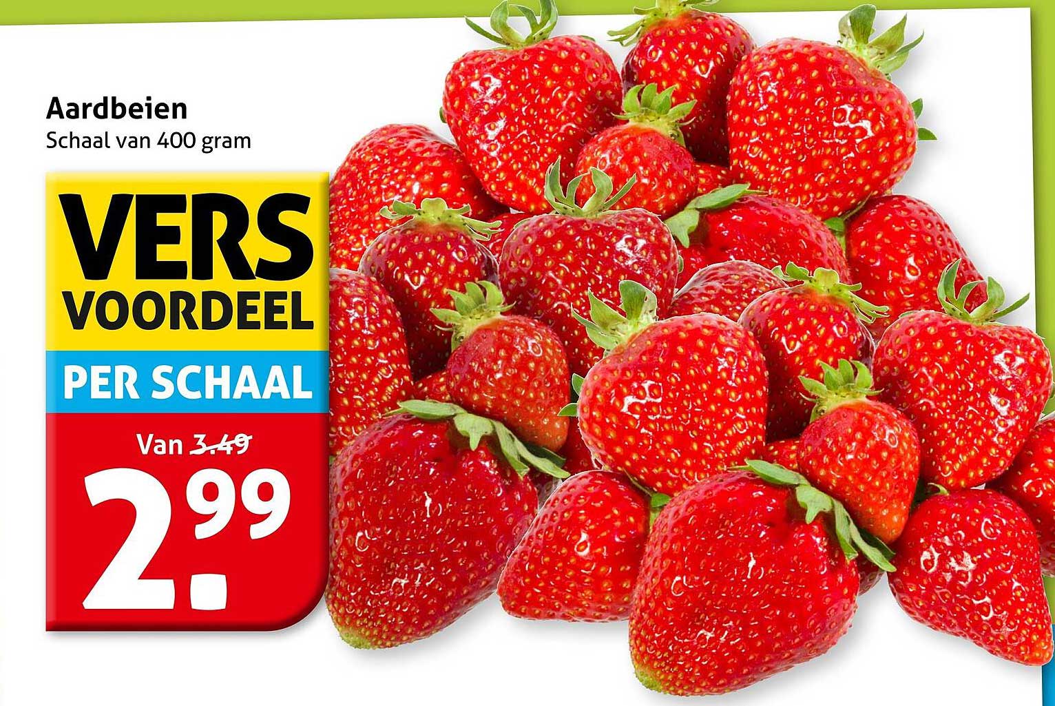 Aardbeien Schaalt van 400 gram VERS VOORDEEL PER SCHAAL