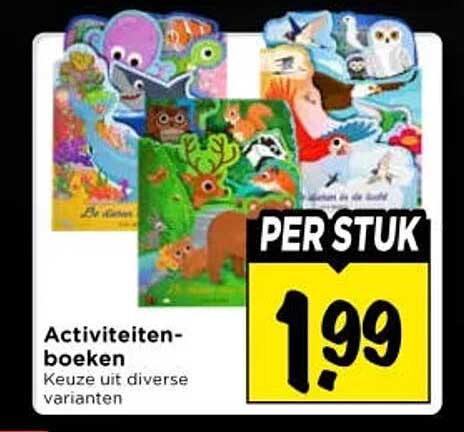 Activiteiten-boeken Keuze uit diverse varianten PER STUK